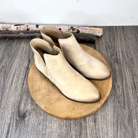 NWOB Splendid | Hamptyn Tan Distress Nubuck Leather Ankle Boots Size 8M - Picture 4 of 16